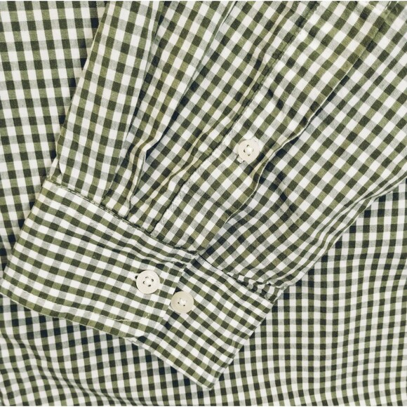 Polo Assn Shirt Men's 2XL Long Sleeve Button Down Collar Green White Gingham - Picture 3 of 10